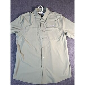Kuiu Mesa Men Performance Button Shirt XL Green Vented UPF 50 Anti Odor Wicking